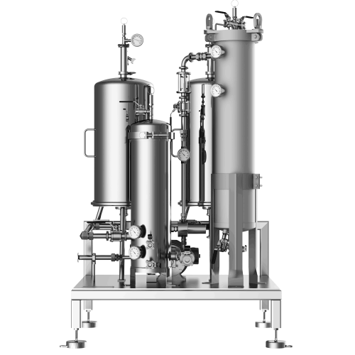 Aptia Engineering's FS4 4 Stage Extract Filtration Skid - Rendering of the front view